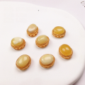 wholesale S925 gold-plated silver natural honey amber gourd oval accessory bracelet necklace string DIY handmade component-0-1