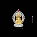 wholesale 925 Silver Gold-Plated High Carbon Diamond Manjushri Bodhisattva Rabbit Zodiac Guardian Buddha Great Wisdom Flame Baby Buddha Pendant-0-1