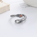 wholesale S925 Sterling Silver Retro Vintage Dragon Tail Ring, Traditional Chinese Style New Knuckle Ring-0-2
