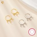 wholesale S925 Sterling Silver Star Moon Cross Diamond Stud Ear Clips Drop Earrings Cross-border Hot Pick Fashion High-end Earrings-0-0