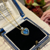 wholesale S925 Sterling Silver Red Elk Full Body French Retro Zircon Heart-Shaped Collarbone Necklace, Ins Style High-End Luxury-BX0230-Gold 925 Silver