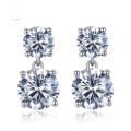 wholesale S925 Sterling Silver New Drop European and American Stud Earrings Simulated Diamond Earrings Ins Cross-Border Style-0-0