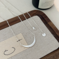 wholesale S925 Sterling Silver Smile Necklace for Women, Luxe Minimalist Delicate Smile Pendant Chain, High-End Korean Japanese Trendy New Style-0-1