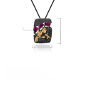 wholesale 925 Silver Designer High-End Gemstone Pendant Secret Garden Natural Style Rose Garnet Necklace Pendant-0-0