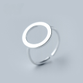 wholesale S925 silver ring for women, minimalist and stylish open circle band round open finger ring for index finger J0905-0-2
