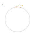 wholesale 925 Silver Freshwater Pearl Short Necklace Minimalist Fashion Elegant Rice Pearl Accessory Choker Chain Korean Style Collarbone Chain-0-0