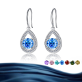 wholesale S925 Silver Moissanite Drop Earrings, Foreign Trade Hot-Style, Niche Fashion Trend, Luxurious High-End Sense Wholesale-0-9