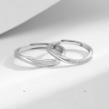 wholesale 925 Sterling Silver Beautiful Prospect Couple Adjustable Ring Minimalist Niche Design Matching Bands 520 Gift-0-0