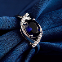 wholesale S925 silver zirconia cross-border new creative design ring, women's diamond-embedded elegant ring wholesale-Ring>Opening adjustable