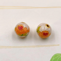 wholesale S925 silver gold-plated enamel zodiac flower hole beads accessories DIY Chinese-style floral piercing spacer jewelry-0-28