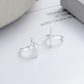 wholesale S925 Silver Fashion Korean T-Bar Ins Minimalist Style Elegant Trendy Versatile Design Earrings Ear Clips-0-1