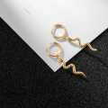 wholesale S925 silver snake-shaped ear clips, European and American style, trendy, minimalist, animal-inspired hoop earrings, ear accessories G6963-0-4