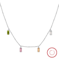 wholesale S925 Sterling Silver Y-Shaped Colored Zircon Pendant Necklace for Women Direct from Manufacturer Wholesale-0-34