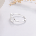 wholesale S925 Sterling Silver Bow Ballpoint Ring Adjustable Index Finger Ring Niche Luxury Factory Direct-0-3