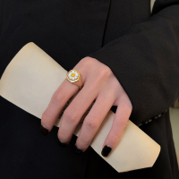 wholesale S925 sterling silver irregular European-American daisy tulip flower open ring trendy personality ring-DJ1026/approx. 4.5g &gt; opening adjustable