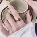 wholesale S925 Sterling Silver Antique Style Nanhong Ring, Adjustable Index Finger Ring, Douyin Live Stream Supply-0-0