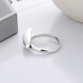 wholesale S925 Sterling Silver Exaggerated Irregular Smooth Oval Design Ring, Euro-American Hip-Hop Trendy Cool Index Finger Ring-0-2