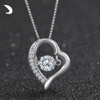 wholesale S925 Sterling Silver Source Factory New Simple and Elegant Zircon Heart-Shaped Pendant Necklace for Women Wholesale-Fashion Pendant - Without Chain 925 Silver