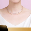 wholesale 18k Rose Gold, Yellow Gold Cross Chain, Color Gold Collarbone Chain, Simple and Versatile Ins Style Necklace for Women-0-0