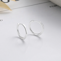 wholesale S925 Sterling Silver Korean Minimalist Ins Style Simple Hoop Ear Clasps, Sleep-Friendly and Versatile for Everyday Wear-YHR322/approx. 1.9g 925 silver