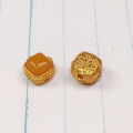 wholesale S925 Gold-Plated Metal, Natural Beeswax Peanut Spacer Beads, DIY Jewelry Crystal Accessories for Bracelet Necklace-0-8