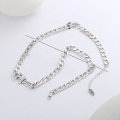 wholesale S925 Sterling Silver H Letter Thick Chain Hip Hop Punk Street Style Necklace in Korean Minimalist Ins-0-2