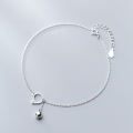 wholesale S925 Silver Ankle Chain Korean Style Personality Cat Simple Fashion Bell Ankle Chain Accessory S2381-0-0
