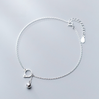 wholesale S925 Silver Ankle Chain Korean Style Personality Cat Simple Fashion Bell Ankle Chain Accessory S2381-s925 silver anklet 925 silver