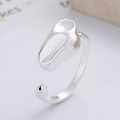 wholesale S925 Sterling Silver Creative Unique Design Geometric Irregular Open Ring Small Niche Women's Index Finger Ring-0-0