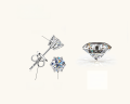 wholesale Metal material first: Classic six-prong moissanite stud earrings for women, OEM custom sampling, ODM processing with provided samples, drawings, or models-0-5