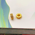 wholesale S925 silver gold-plated accessories running ring semi-finished spacer beads DIY crystal jewelry necklace-0-41