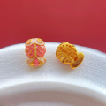 wholesale S925 ancient silver gold-plated fittings, enameled koi fish spacer beads, "Year After Year Abundance" DIY crystal bracelet accessories-0-5