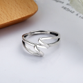 wholesale S925 Sterling Silver Minimalist Style Irregular Shaped Multi-Layer Trendy Personality Adjustable Ring for Women-0-1
