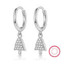 wholesale 925 Sterling Silver Christmas Tree Stud Earrings with Diamonds, Fashionable and Versatile Hoop Earrings for Women, Cross-Border New Product Jewelry Wholesale-0-6