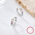 wholesale Metal: 925 Sterling Silver, Colored Zircon Ear Studs, Children's Style, Cute and Light Luxury Fashion Halloween Gift Wholesale-0-1