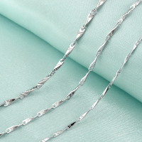 wholesale S925 Silver Cross-Border New Simple Style Necklace, Japanese and Korean Version 12 Yadao XX Accessory Retro Popular Necklace-L007-1.2 Tooth Knife XX-16 inches S925 silver