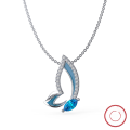 wholesale S925 Sterling Silver Y-Shaped Colored Zircon Pendant Necklace for Women Direct from Manufacturer Wholesale-0-77