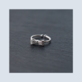 wholesale S925 silver bow knot diamond ring open-ended pinky ring for women J0546-0-2