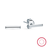 wholesale S925 Sterling Silver Minimalist Cylinder Stud Earrings, Light Luxury Small Niche Design, Fashion Versatile Ear Piercing Jewelry-Platinum 925 silver