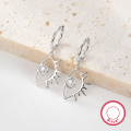 wholesale S925 Sterling Silver Cross-Border Exclusive Ins Style Earrings, Minimalist and High-End Women's Ear Clasps, Niche Layered Ear Accessories-0-6