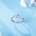 wholesale Metal: 925 Sterling Silver Original New Design, Minimalist Style, Ethereal and Elegant Women's Ring, Unique Niche Letter Ring-0-2