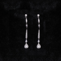 wholesale 9/10/14/18k Gold Minimalist High-Aesthetic Light Luxury Lab-Grown Diamond Studded Long Drop Earrings-0-0