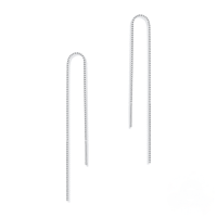 wholesale S925 Sterling Silver Tassel Mini Star Earrings With Inlaid Crystals, Perfect For Office Wear-Platinum #4 925 silver