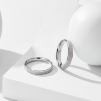 wholesale 925 Sterling Silver Matte Minimalist Couple's Rings, Solid Plain Bands, Factory Wholesale-No. 16#Female&gt;[S925 Silver]