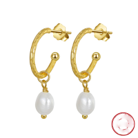 wholesale 925 Sterling Silver Cloud-pattern Earrings with Natural Freshwater Baroque Pipa Pearls, Direct from Manufacturer-14K gold + 5mm baroque pearl  925 silver