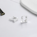 wholesale Metal S925, Yun Chao Xuan fashion daily wear square concave surfacedesign trendy earrings ear clips-0-1