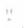 wholesale 925 Silver Italian Artisan Designer Earrings, Natural Style Bird Design with Genuine Rose Quartz Earrings-0-3