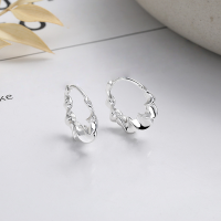 wholesale S925 Sterling Silver Trendy Irregular Spiral Thread Design Ear Clasp, Fashionable Euro-American Sweet-Edgy Style Earrings for Women-323HR/approx. 3.8g 925 silver
