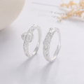 wholesale S925 Sterling Silver Hollow Filigree Gourd Ring, Chinese Style High-End Adjustable Statement Finger Ring-0-0