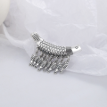 wholesale Sterling Silver Retro Antique Carp Tassel Pendant Ethnic Style Statement Necklace Accent-0-2